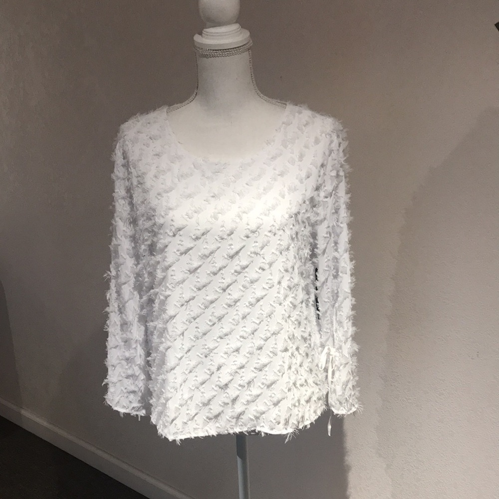 White Textured Top